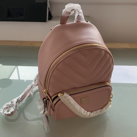 BNWT  VICTORIA"S SECRET MINI SMALL BACKPACK BAG PURSE PINK SOLD OUT - Picture 6 of 10